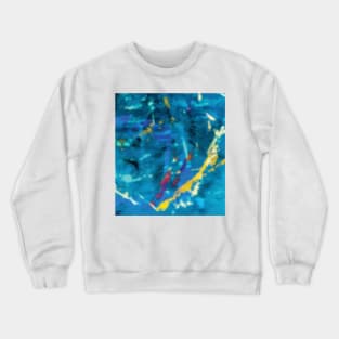 Paint Splatters on Blue Canvas Crewneck Sweatshirt